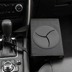 AOKJOY Car Garbage can with lid Leak Proof Vehicle Trash Can 3 Storage Pockets Hanging Waterproof car Trash Bag for SUV Black