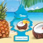 Car Air Freshener | Hanging Tree Provides Long Lasting Scent for Auto and Home | 24 Air Fresheners |Caribbean Colada