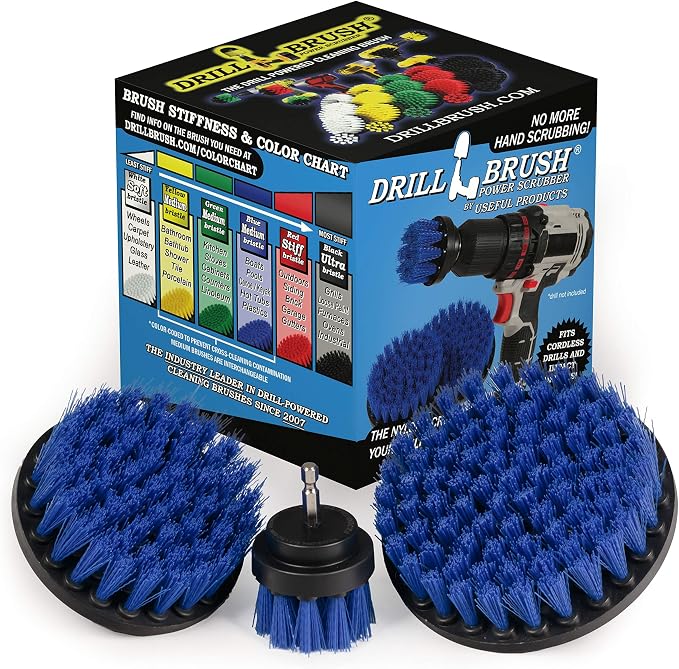 Kayak - Canoe - Yacht - Raft - - Boat Accessories - Fiberglass - Hull Cleaner - Cleaning Supplies - Pond Scum, Oil Residue, Weeds, Barnacles, Oxidation - Spin Brush Kit
