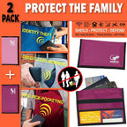Faraday Bag for Phones & Key Fobs – RFID Shielding Privacy Pouch for Electronic Device Storage, Faraday Sleeve for Personal Data Protection (2 PACK - PINKS)