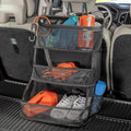 Car Storage Organizer – 3-Bin Hanging Organizer for SUV Trunk or Car Seat | Multipurpose Car Organizer Holds Driving Essentials, Kids Trip Needs or Emergency and Cleaning Supplies
