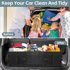 Heavy Duty Collapsible 95 L Capacity Car Trunk Storage Organizer,Multi-Compartment Pockets, Adjustable Straps - Ideal for Travel, Camping, Shopping,Perfect for SUV, Truck, Sedan