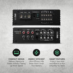 EPICFIVE 5-Channel Amplifier Car Audio 1100W RMS, Compact Digital Class D, Includes Bass Knob, High/Low Pass & Subsonic Filter, Epic Bass Boost, Smart Auto Protection, Epicenter Link