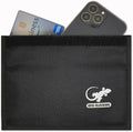 RFID Faraday Bag - GPS, RFID, and EMP Signal Blocker | Nylon Shielding Pouch for Cell Phone Privacy, Car Key FOB Protection, and Electronic Device Security (BLACK - NYLON)