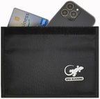 RFID Faraday Bag - GPS, RFID, and EMP Signal Blocker | Nylon Shielding Pouch for Cell Phone Privacy, Car Key FOB Protection, and Electronic Device Security (BLACK - NYLON)