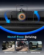 Magnetic Wireless Charging Car Phone Holder with 15W Fast Charging & Strong Vacuum Suction, 360° Rotatable Dashboard & Windshield Mount for Magsafe iPhone 17/16/15/14/13 Android Galaxy S24/S23/S22