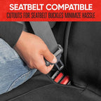 SpillGuard Neoprene Rear Seat Protector - Waterproof Bench Cover for Cars With Gray Stitching, Padding for Kids & Dogs
