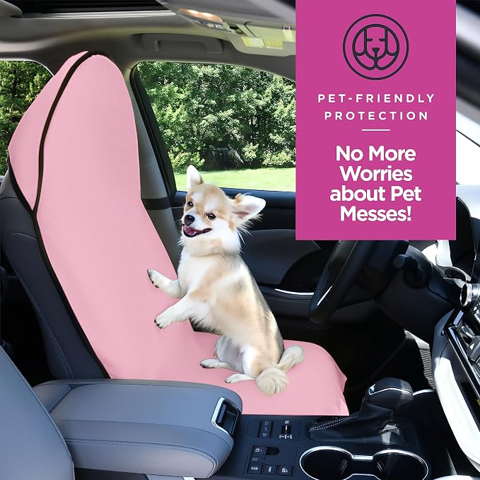 Waterproof Sweating Car Seat Cover for Post Gym Workout, Running, Swimming, Beach and Hiking, Universal Fit Anti-Slip Bucket Seat Protector for Cars, SUVs and Trucks, Machine Washable, Pink