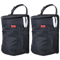Spill-Proof Car Trash Can (2.5 Gal, 2 Pack) - Easy to Clean Hanging Garbage Bin - Leak-Proof Lid, Removable Liner, Waterproof - Keeps Truck, SUV, Car, Minivan Clean & Odor Free (Black)