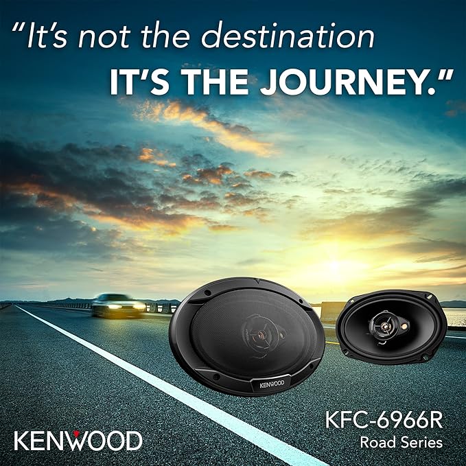 KFC-6966R Road Series Car Speakers (Pair) - 6"x9" 3-Way Car Coaxial Speakers, 400W, 4-Ohm Impedance, Polypropylene Woofer & Electro-Dynamic Tweeter, Heavy Duty Magnet Design