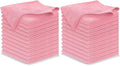 Microfiber Cleaning Cloth Light Pink - 24 Pcs 12.5"x12.5" - High Performance - 1200 Washes, Ultra Absorbent Towels Weave Grime & Liquid for Streak-Free Mirror Shine - Car Washing Cloth