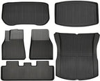Floor Mats for 2024-2025 2026 Tesla Model 3 Highland | 6-Piece Set Extra-Thick TPE All-Weather Floor & Cargo Liners | Pet & Child-Friendly Custom Fit Interior Accessories
