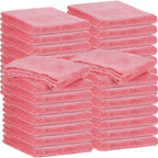 30 Pcs 16 x 16 Inch Edgeless Microfiber Plush Towels for Cars Detailing Drying Wash Polishing Absorbent Cleaning Cloths, 500 GSM(Vivid Red)