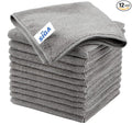 MR.SIGA Microfiber Cleaning Cloth, All-Purpose Microfiber Towels, Streak Free Cleaning Rags, Pack of 12, Grey, Size 32 x 32 cm(12.6 x 12.6 inch)