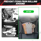 2 Pcs Small Cargo Net Pocket Elastic Mesh Netting Car Mesh Pouch for Trunk RV Boats Home Cargo Storage with Screws and Hooks (17.7'' x 9.8'')