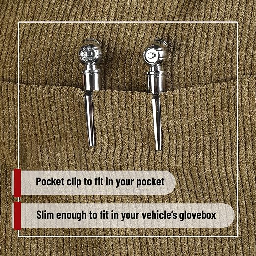 Pencil Tire Pressure Gauge, 5 Pack, 10-75 PSI, Pencil Air Pressure Gauge for Tires