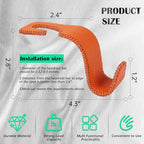Car Seat Headrest Hook Universal Vehicle Storage Hanger Leather with Metal Car Seat Back Organizer for Handbag Purse Coat Orange 2 Pack