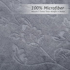 Large Bath Towels Set of 2, 30" x 60", Fast Drying, Soft Super Absorbent Oversized Microfiber Towel for Body, Use for Hotel, Salon, Yoga, Gym,Spa, Sauna, Shower, Pool, Sport - Grey Floral