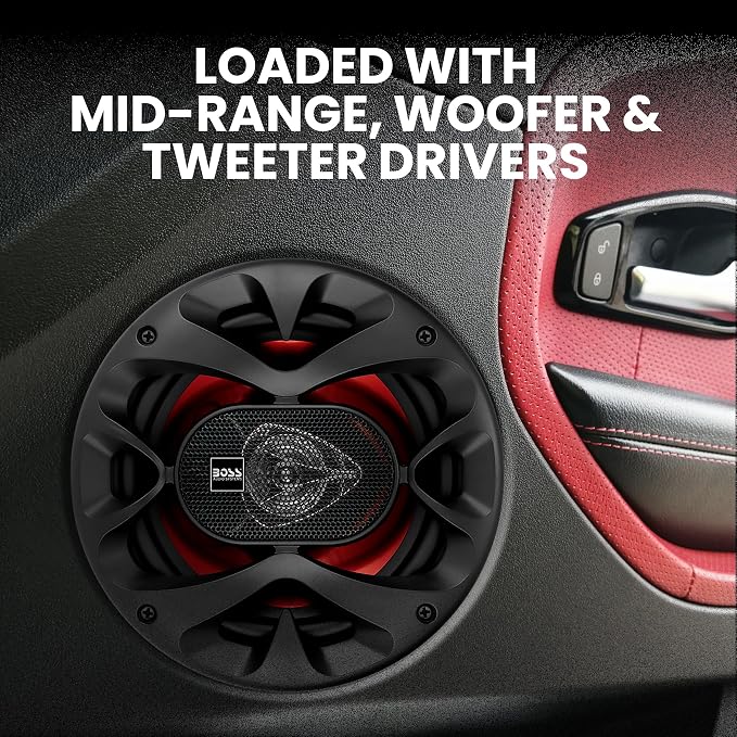 CH6520 6.5 Inch Car Speakers - 250 Watts Max, 2 Way, Full Range, 1 Inch Tweeter, Coaxial, Sold in Pairs