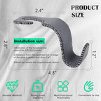 Car Seat Headrest Hook Universal Vehicle Storage Hanger Leather with Metal Car Seat Back Organizer for Handbag Purse Coat Grey 4 Pack