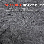 Microfiber Towels for Cars Drying Towels Car Detailing 35"x 24" Extra Large Ultra Absorbent for Cars and Trucks, Without Streaks, Scratches, or Water Spots (1 Pack Gray)