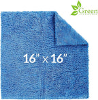 Chamois Cloth Microfiber Cleaning Cloth 6 Pack, Borderless Microfiber Towels Cleaning, Car Microfiber Towel, Drying Towels for Сars, Car Wash Towels (16" x 16", Blue) (6 Pack – 16x16)