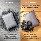 Activated Bamboo Charcoal Odor Absorber Bags for Strong Odors - 12 Pack Large 100g Air Purifying Bags, Natural Activated Charcoal Deodorizer for Shoes, Closet, Car, Gym Bag, Bathroom & Home