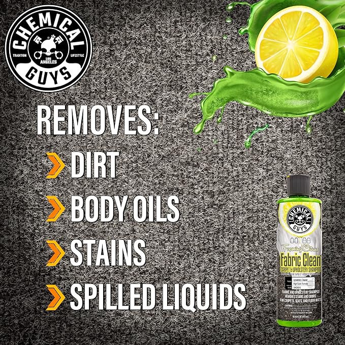 CWS203 Foaming Citrus Fabric Clean Carpet & Upholstery Cleaner (Car Carpets, Seats & Floor Mats), Safe for Cars, Home, Office, & More, 128 fl oz (1 Gallon), Citrus Scent