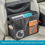 Carganizer Car Storage Bin with Lid for Front Seat, Back Seat or Trunk | Multipurpose Compact Car Organizer Holds Driving Essentials, Paperwork, Cleaning Supplies, Road Trip and Pet Needs