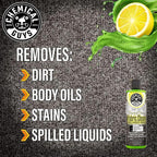 Foaming Citrus Fabric Clean Drill Brush Kit - High Foaming Stain and Odor Remover, Upholstery, Floor Mat & Car Carpet Cleaner, Deep Cleans & Deodorizes, Citrus Scent - 16 fl oz