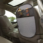 Car Seat Kick Mat with Storage Pocket (Black)