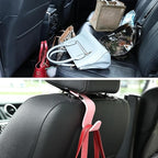 4-Pack 360° Rotating Universal Car Headrest Hooks, Car Organizer Hanger Storage Hooks for Bag Purse Cloth Grocery Universal Fit with Clip Pink