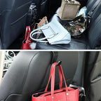4-Pack 360° Rotating Car Headrest Hooks Vehicle Storage Organizer for Purses Handbags Groceries Backpack Coats – Holds 55lbs Universal Fit with Clip Black