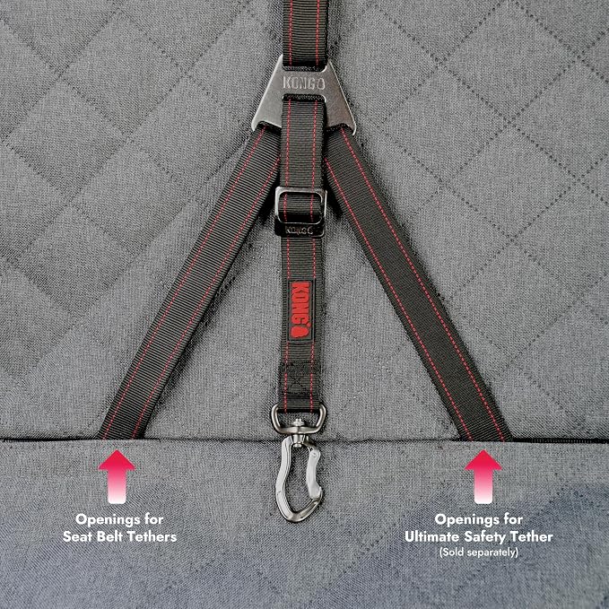 Dog Car Seat Cover & Hammock 2-in-1 for Cars & SUV’s - Seat Protector Against Pet Fur & Dirt - Waterproof & Non-Slip with Mesh Visibility Window