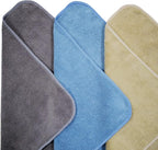 Microfiber Cleaning Towel (16x24, 6 Pack, Professional, Blue,Camel,Gray)