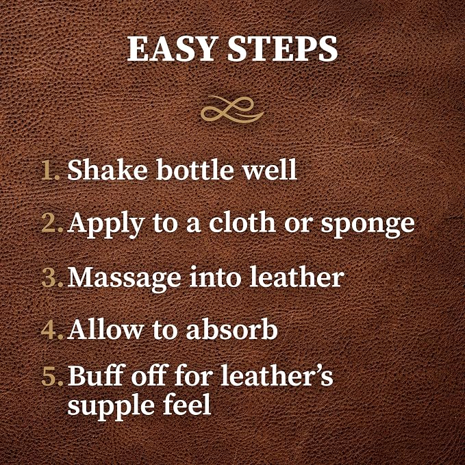 All Leather Conditioner for Car Seats and Interiors, Couches and Furniture, Shoes and Boots, Bags and Jackets, Baseball Gloves, Horse Saddles, 16.9 oz