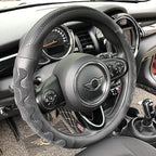 Small Size Steering Wheel Cover Great Grip with 3D Honeycomb Anti-Slip Design, 14 Inch (All Black)