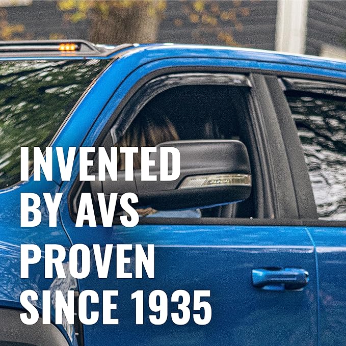 AVS in-Channel Ventvisor/Window Deflectors | Fits 2015-2024 Ford F-150, 2017-2024 Ford F-150 Raptor SuperCrew, 4 pcs. | Smoke - 194975