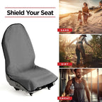 Waterproof Sweating Car Seat Cover for Post Gym Workout, Running, Swimming, Beach and Hiking, Universal Fit Anti-Slip Bucket Seat Protector for Cars, SUVs and Trucks, Machine Washable, Grey